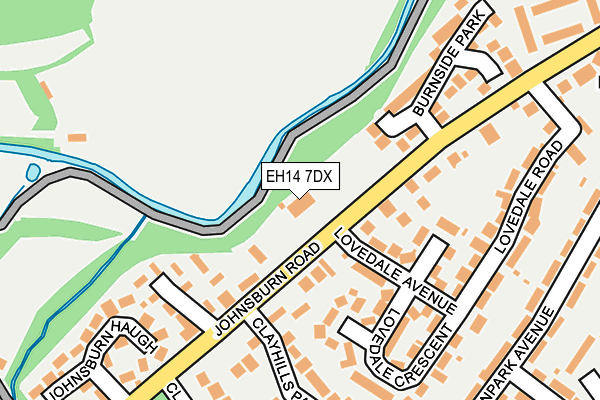 EH14 7DX map - OS OpenMap – Local (Ordnance Survey) EH14 7DX map - OS OpenMap – Local (Ordnance Survey)