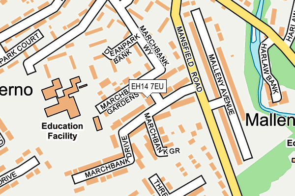 EH14 7EU map - OS OpenMap – Local (Ordnance Survey) EH14 7EU map - OS OpenMap – Local (Ordnance Survey)