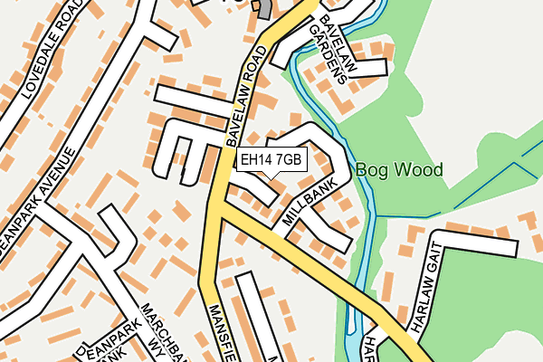 EH14 7GB map - OS OpenMap – Local (Ordnance Survey) EH14 7GB map - OS OpenMap – Local (Ordnance Survey)