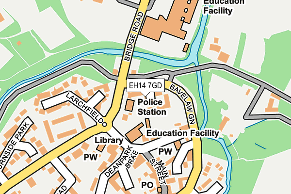 EH14 7GD map - OS OpenMap – Local (Ordnance Survey) EH14 7GD map - OS OpenMap – Local (Ordnance Survey)