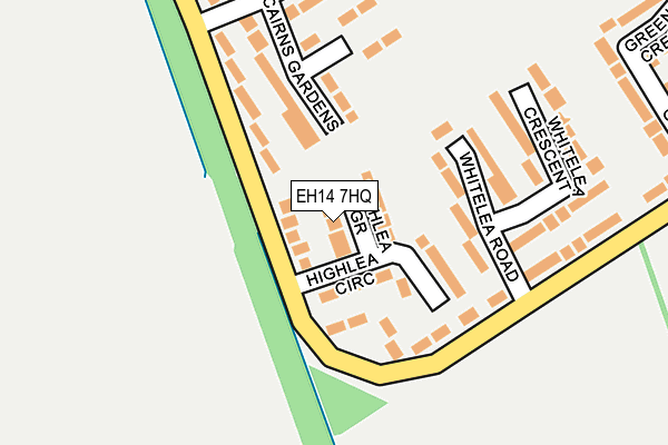 EH14 7HQ map - OS OpenMap – Local (Ordnance Survey) EH14 7HQ map - OS OpenMap – Local (Ordnance Survey)