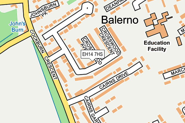 EH14 7HS map - OS OpenMap – Local (Ordnance Survey)