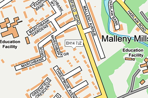 EH14 7JZ map - OS OpenMap – Local (Ordnance Survey) EH14 7JZ map - OS OpenMap – Local (Ordnance Survey)