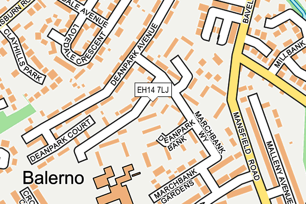 EH14 7LJ map - OS OpenMap – Local (Ordnance Survey) EH14 7LJ map - OS OpenMap – Local (Ordnance Survey)