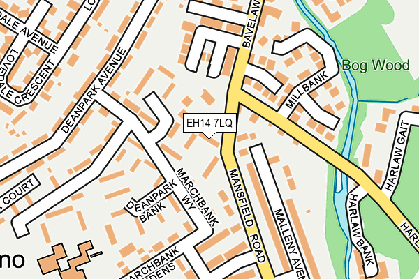EH14 7LQ map - OS OpenMap – Local (Ordnance Survey) EH14 7LQ map - OS OpenMap – Local (Ordnance Survey)