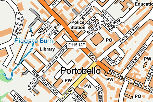 EH15 1AF map - OS OpenMap – Local (Ordnance Survey) EH15 1AF map - OS OpenMap – Local (Ordnance Survey)