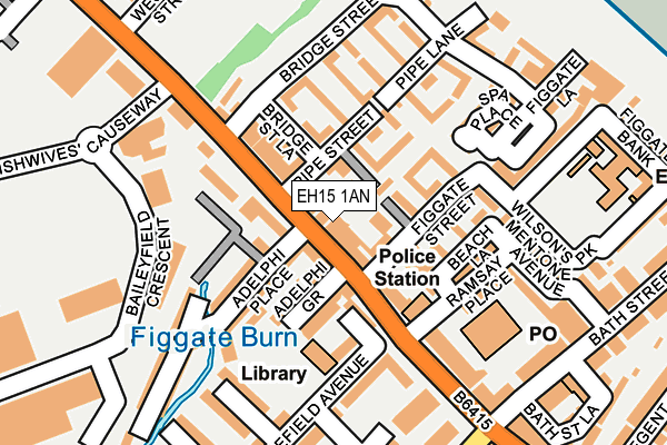 EH15 1AN map - OS OpenMap – Local (Ordnance Survey) EH15 1AN map - OS OpenMap – Local (Ordnance Survey)