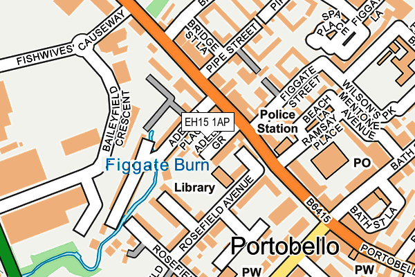EH15 1AP map - OS OpenMap – Local (Ordnance Survey) EH15 1AP map - OS OpenMap – Local (Ordnance Survey)
