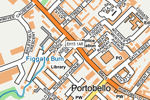 EH15 1AR map - OS OpenMap – Local (Ordnance Survey) EH15 1AR map - OS OpenMap – Local (Ordnance Survey)