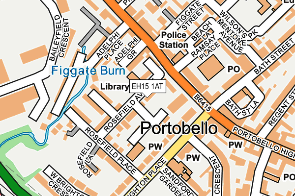 EH15 1AT map - OS OpenMap – Local (Ordnance Survey) EH15 1AT map - OS OpenMap – Local (Ordnance Survey)