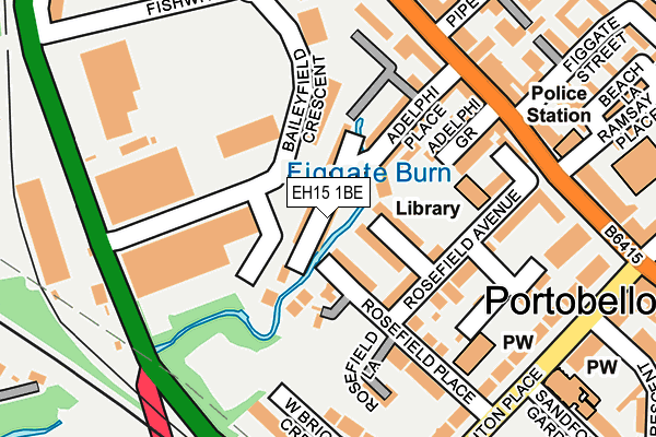 EH15 1BE map - OS OpenMap – Local (Ordnance Survey) EH15 1BE map - OS OpenMap – Local (Ordnance Survey)
