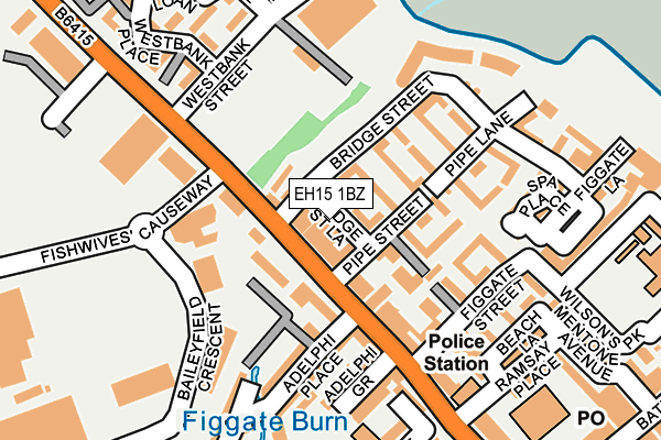 EH15 1BZ map - OS OpenMap – Local (Ordnance Survey) EH15 1BZ map - OS OpenMap – Local (Ordnance Survey)