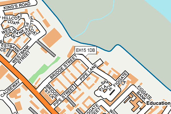 EH15 1DB map - OS OpenMap – Local (Ordnance Survey) EH15 1DB map - OS OpenMap – Local (Ordnance Survey)