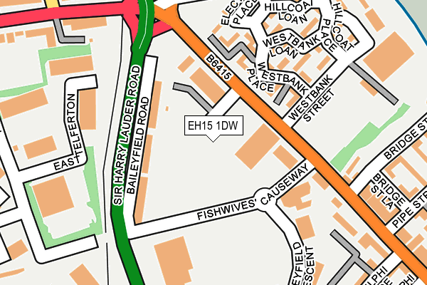 EH15 1DW map - OS OpenMap – Local (Ordnance Survey) EH15 1DW map - OS OpenMap – Local (Ordnance Survey)