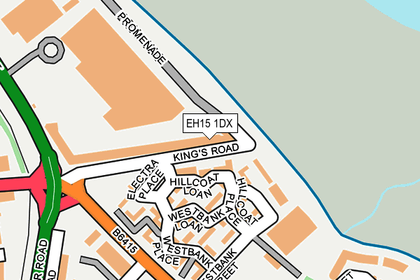 EH15 1DX map - OS OpenMap – Local (Ordnance Survey) EH15 1DX map - OS OpenMap – Local (Ordnance Survey)