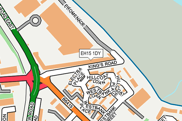 EH15 1DY map - OS OpenMap – Local (Ordnance Survey) EH15 1DY map - OS OpenMap – Local (Ordnance Survey)