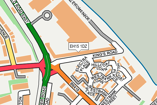 EH15 1DZ map - OS OpenMap – Local (Ordnance Survey) EH15 1DZ map - OS OpenMap – Local (Ordnance Survey)