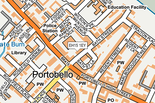 EH15 1EY map - OS OpenMap – Local (Ordnance Survey) EH15 1EY map - OS OpenMap – Local (Ordnance Survey)