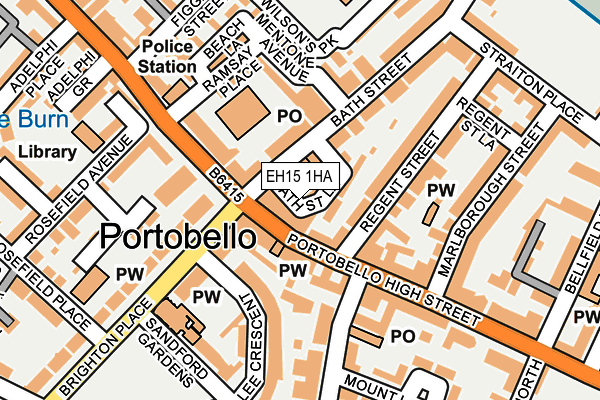 EH15 1HA map - OS OpenMap – Local (Ordnance Survey) EH15 1HA map - OS OpenMap – Local (Ordnance Survey)