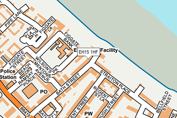 EH15 1HF map - OS OpenMap – Local (Ordnance Survey) EH15 1HF map - OS OpenMap – Local (Ordnance Survey)