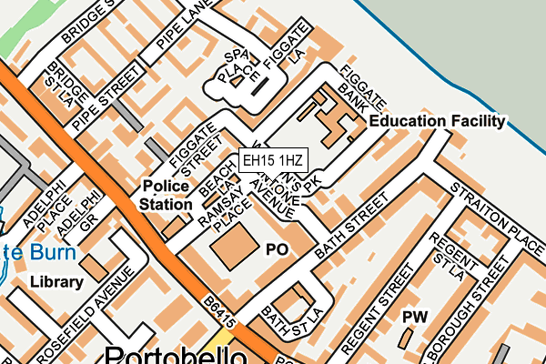 EH15 1HZ map - OS OpenMap – Local (Ordnance Survey) EH15 1HZ map - OS OpenMap – Local (Ordnance Survey)