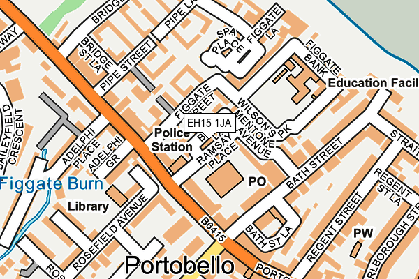 EH15 1JA map - OS OpenMap – Local (Ordnance Survey) EH15 1JA map - OS OpenMap – Local (Ordnance Survey)