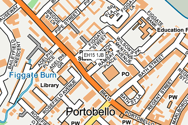 EH15 1JB map - OS OpenMap – Local (Ordnance Survey) EH15 1JB map - OS OpenMap – Local (Ordnance Survey)
