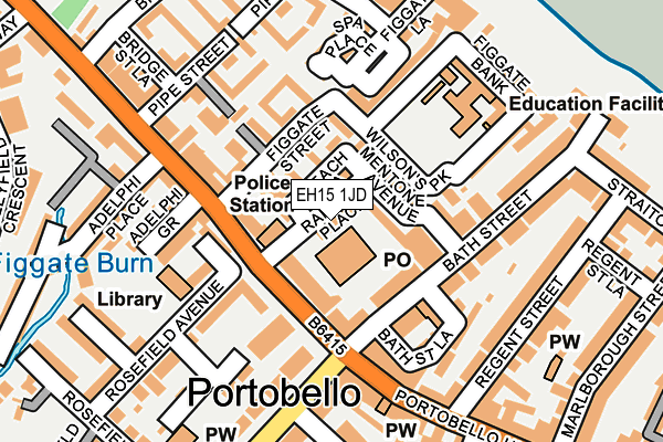 EH15 1JD map - OS OpenMap – Local (Ordnance Survey) EH15 1JD map - OS OpenMap – Local (Ordnance Survey)