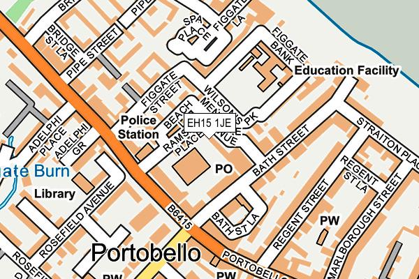 EH15 1JE map - OS OpenMap – Local (Ordnance Survey) EH15 1JE map - OS OpenMap – Local (Ordnance Survey)
