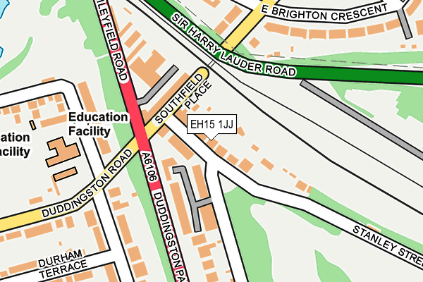 EH15 1JJ map - OS OpenMap – Local (Ordnance Survey) EH15 1JJ map - OS OpenMap – Local (Ordnance Survey)