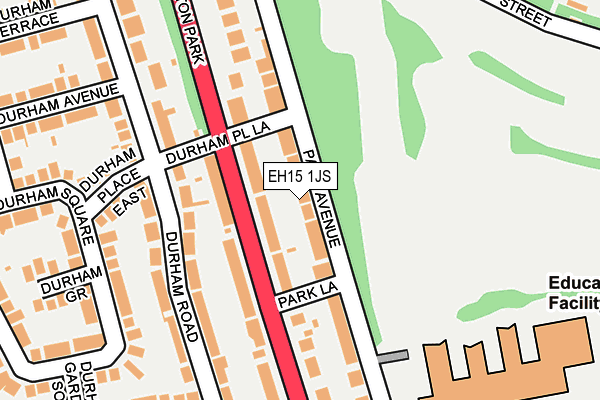 EH15 1JS map - OS OpenMap – Local (Ordnance Survey) EH15 1JS map - OS OpenMap – Local (Ordnance Survey)