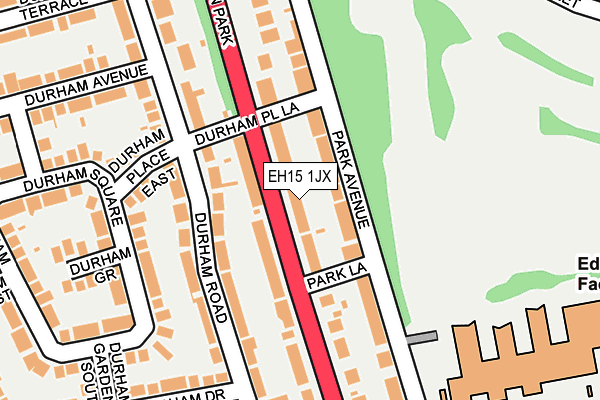 EH15 1JX map - OS OpenMap – Local (Ordnance Survey) EH15 1JX map - OS OpenMap – Local (Ordnance Survey)