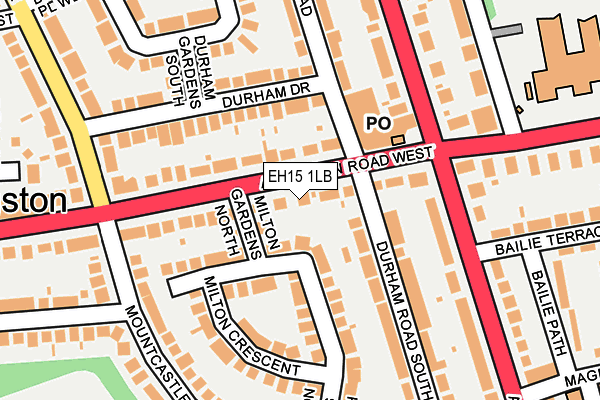 EH15 1LB map - OS OpenMap – Local (Ordnance Survey) EH15 1LB map - OS OpenMap – Local (Ordnance Survey)