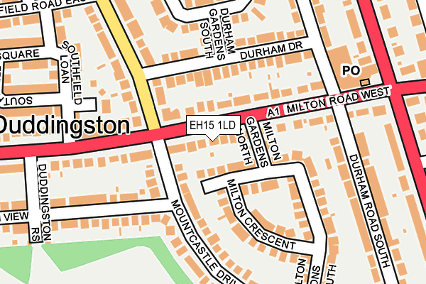 EH15 1LD map - OS OpenMap – Local (Ordnance Survey) EH15 1LD map - OS OpenMap – Local (Ordnance Survey)