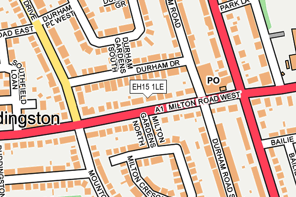 EH15 1LE map - OS OpenMap – Local (Ordnance Survey) EH15 1LE map - OS OpenMap – Local (Ordnance Survey)
