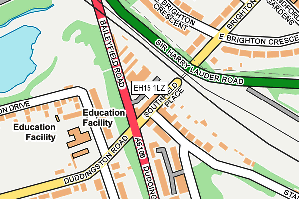 EH15 1LZ map - OS OpenMap – Local (Ordnance Survey) EH15 1LZ map - OS OpenMap – Local (Ordnance Survey)