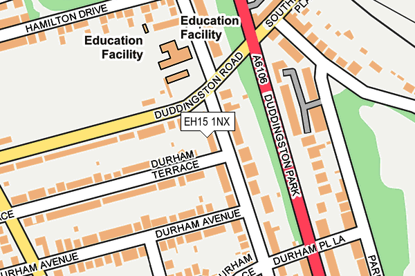 EH15 1NX map - OS OpenMap – Local (Ordnance Survey) EH15 1NX map - OS OpenMap – Local (Ordnance Survey)