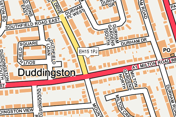 EH15 1PJ map - OS OpenMap – Local (Ordnance Survey) EH15 1PJ map - OS OpenMap – Local (Ordnance Survey)