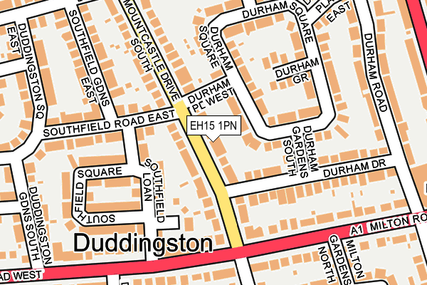 EH15 1PN map - OS OpenMap – Local (Ordnance Survey) EH15 1PN map - OS OpenMap – Local (Ordnance Survey)