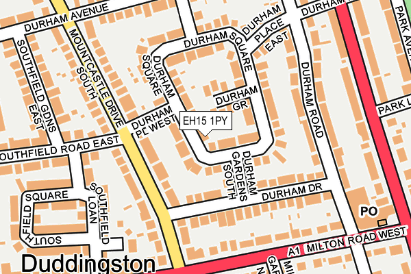 EH15 1PY map - OS OpenMap – Local (Ordnance Survey) EH15 1PY map - OS OpenMap – Local (Ordnance Survey)