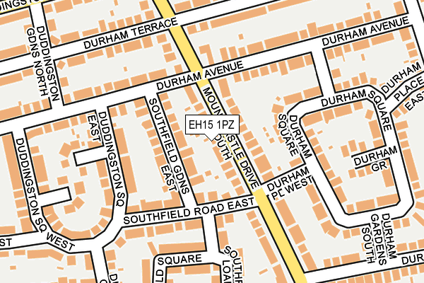 EH15 1PZ map - OS OpenMap – Local (Ordnance Survey) EH15 1PZ map - OS OpenMap – Local (Ordnance Survey)