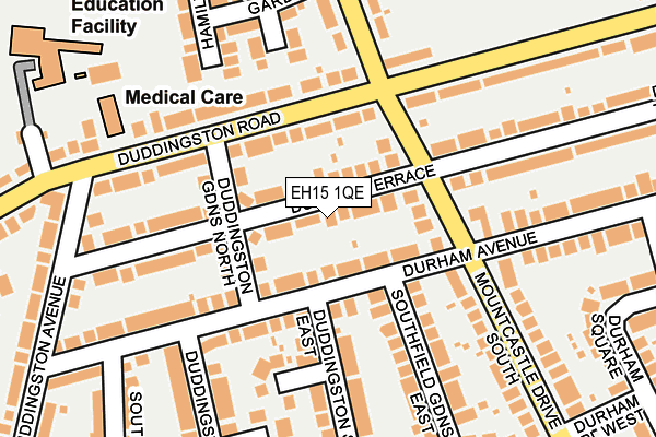 EH15 1QE map - OS OpenMap – Local (Ordnance Survey) EH15 1QE map - OS OpenMap – Local (Ordnance Survey)