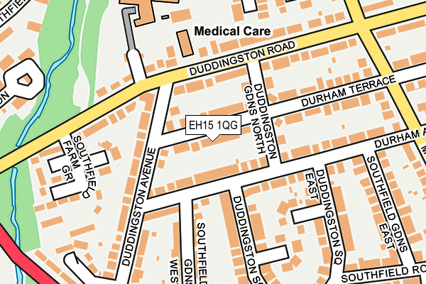 EH15 1QG map - OS OpenMap – Local (Ordnance Survey) EH15 1QG map - OS OpenMap – Local (Ordnance Survey)