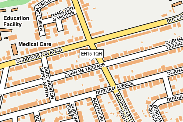 EH15 1QH map - OS OpenMap – Local (Ordnance Survey) EH15 1QH map - OS OpenMap – Local (Ordnance Survey)