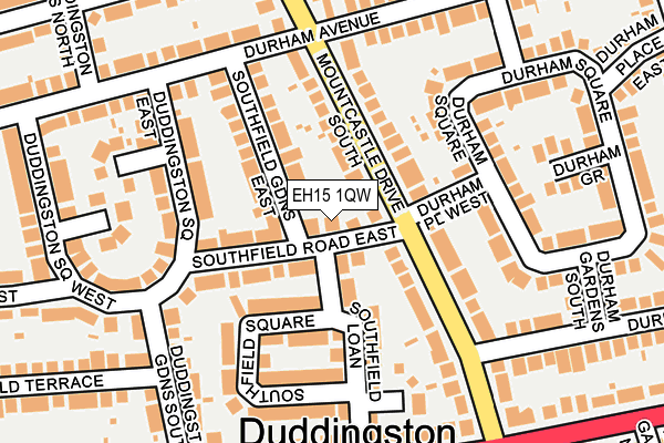 EH15 1QW map - OS OpenMap – Local (Ordnance Survey) EH15 1QW map - OS OpenMap – Local (Ordnance Survey)