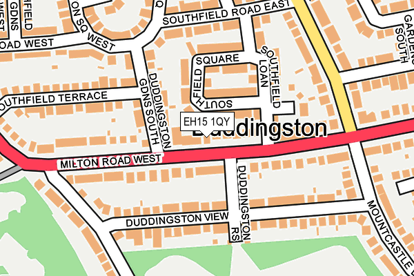 EH15 1QY map - OS OpenMap – Local (Ordnance Survey) EH15 1QY map - OS OpenMap – Local (Ordnance Survey)