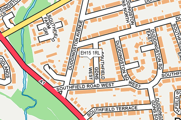 EH15 1RL map - OS OpenMap – Local (Ordnance Survey) EH15 1RL map - OS OpenMap – Local (Ordnance Survey)