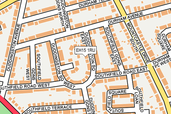 EH15 1RU map - OS OpenMap – Local (Ordnance Survey) EH15 1RU map - OS OpenMap – Local (Ordnance Survey)