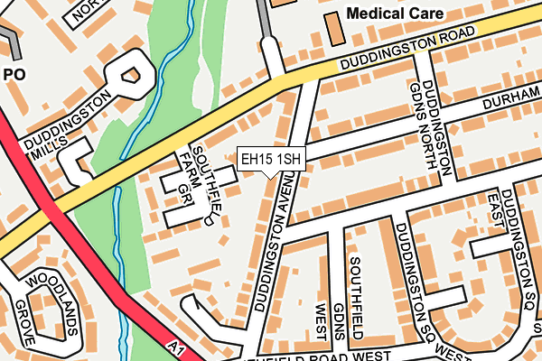 EH15 1SH map - OS OpenMap – Local (Ordnance Survey) EH15 1SH map - OS OpenMap – Local (Ordnance Survey)