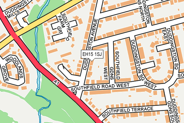 EH15 1SJ map - OS OpenMap – Local (Ordnance Survey) EH15 1SJ map - OS OpenMap – Local (Ordnance Survey)